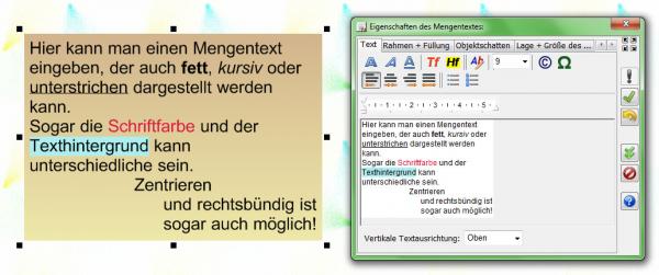 Heyer's Etiketten-Studio Pro - Mengentext